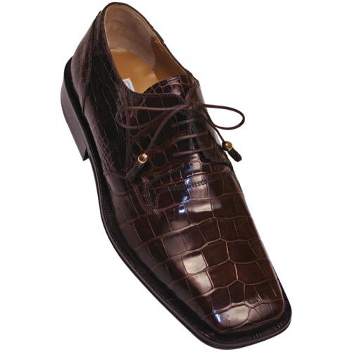 Ferrini 208/51 Brown Genuine Alligator Shoes
